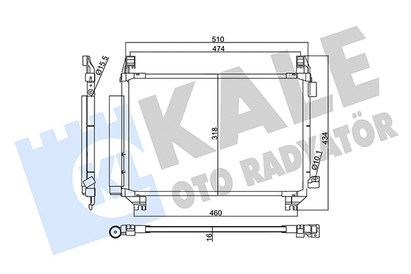 Condenseur, climatisation KALE OTO RADYATÖR 357805