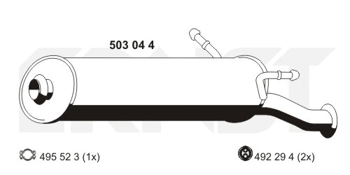 Silencieux arrière ERNST 503044