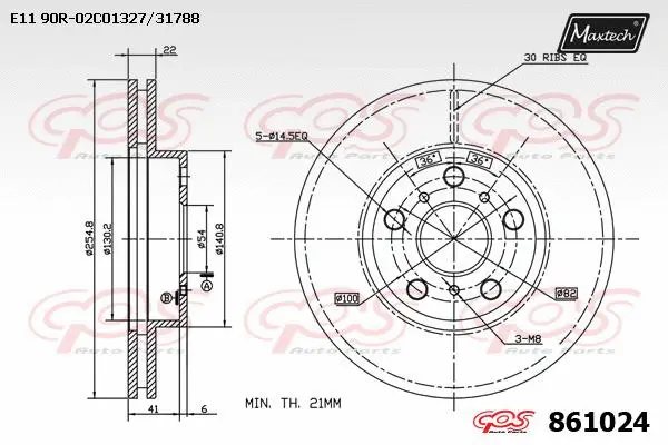 Disque de frein MAXTECH 861024