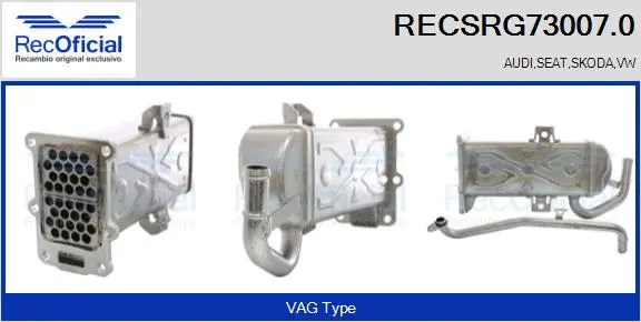 Radiateur, réaspiration des gaz d'échappement RECOFICIAL RECSRG73007.0