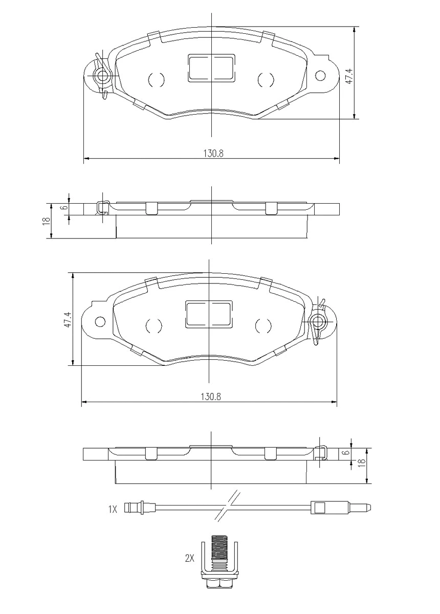 Kit de plaquettes de frein, frein à disque A.Z. Meisterteile AZMT-44-022-1039