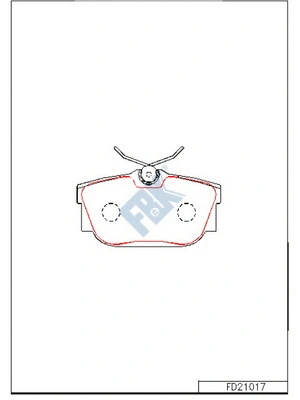 Kit de plaquettes de frein, frein à disque FBK FD21017