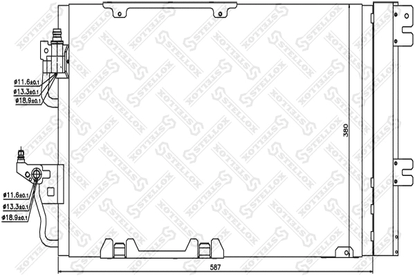 Condenseur, climatisation STELLOX 10-45019-SX