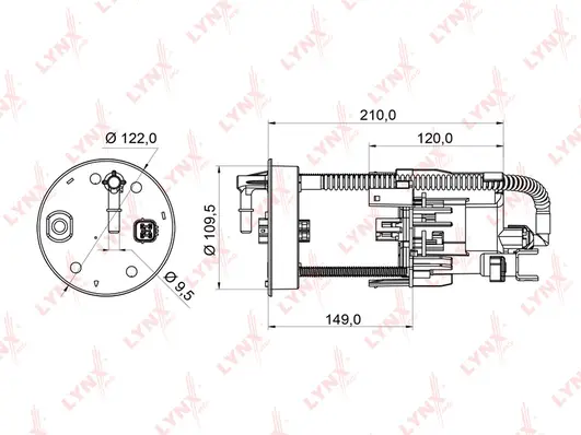 Filtre à carburant LYNXAUTO LF-954M