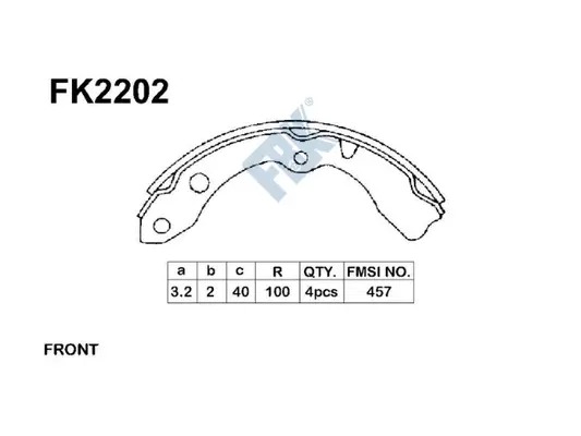 Jeu de mâchoires de frein FBK FK2202
