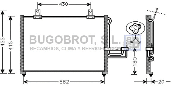 Condenseur, climatisation BUGOBROT 62-KA5026