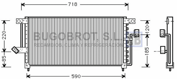 Condenseur, climatisation BUGOBROT 62-MT5098