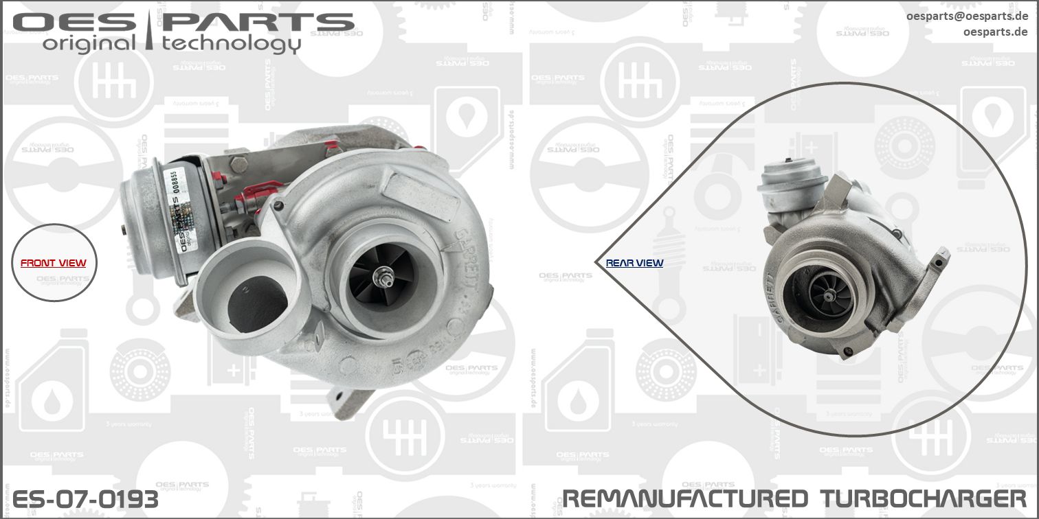 Turbocompresseur, suralimentation OES PARTS ES-07-0193