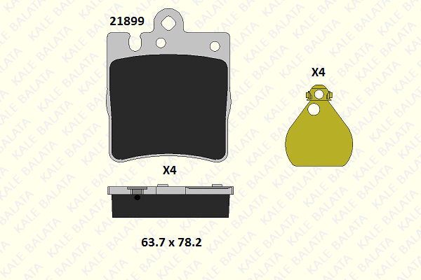 Kit de plaquettes de frein, frein à disque KALE 21899 157 04