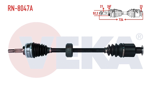Arbre de transmission VEKA RN-8047A