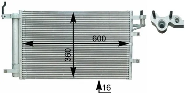 Condenseur, climatisation MAHLE AC 430 000P