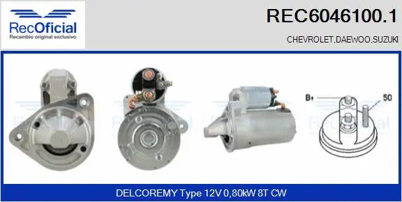 Démarreur RECOFICIAL REC6046100.1