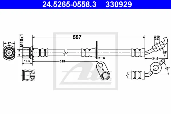 Flexible de frein ATE-APAC 24.5265-0558.3
