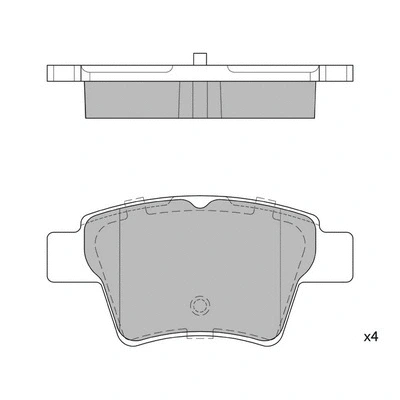 Kit de plaquettes de frein, frein à disque HAGEN GP2153