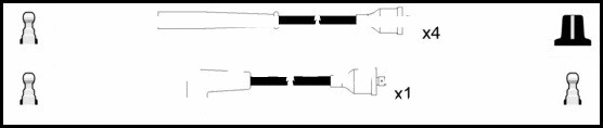 Kit de câbles d'allumage LEMARK HOES837
