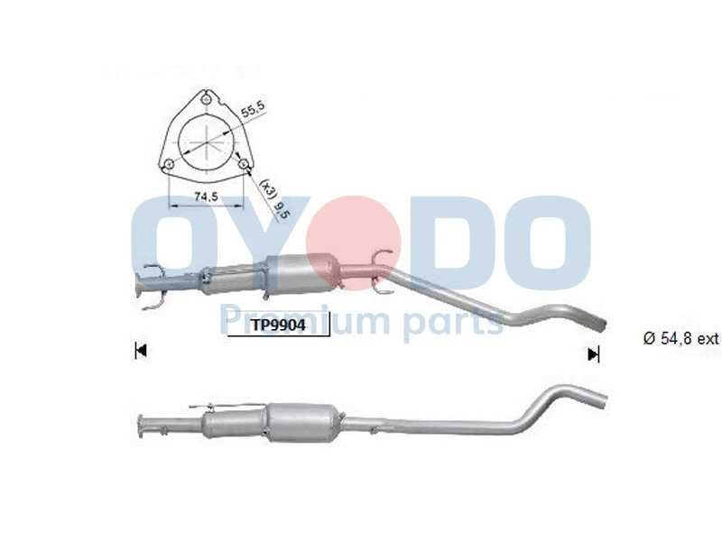 Filtre à particules / à suie, échappement Oyodo 20N0127-OYO