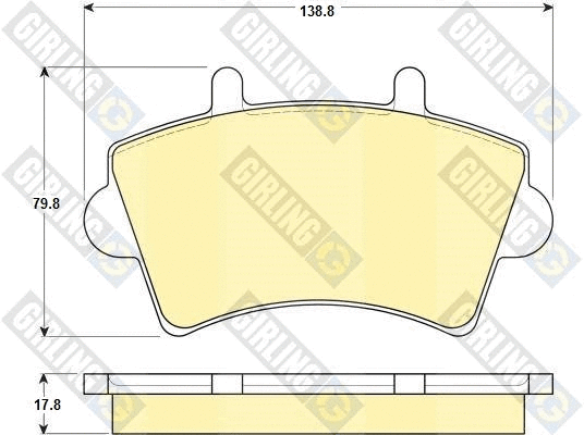 Kit de plaquettes de frein, frein à disque GIRLING 6114424