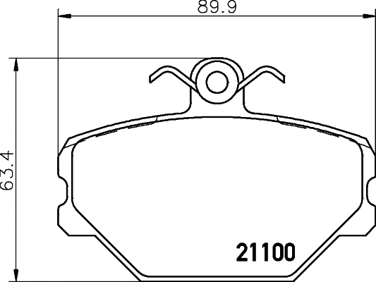 Kit de plaquettes de frein, frein à disque MINTEX MDB1606