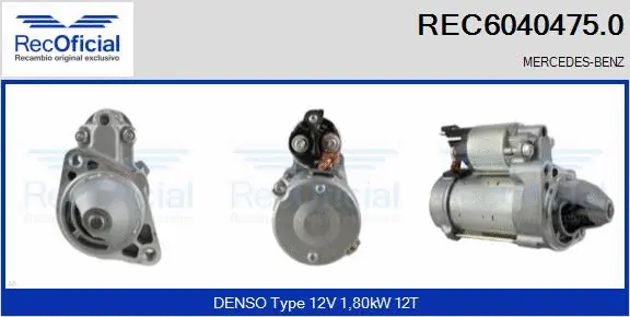 Démarreur RECOFICIAL REC6040475.0