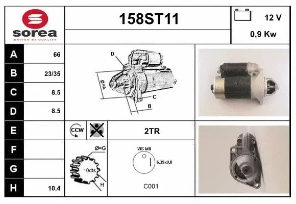 Démarreur STARTCAR 158ST11
