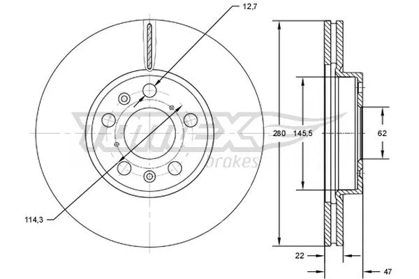 Disque de frein TOMEX Brakes TX 72-73