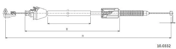 Câble d'accélération CABOR 10.0332