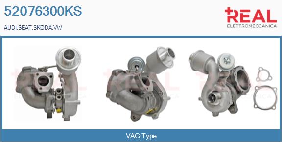 Turbocompresseur, suralimentation REAL 52076300KS