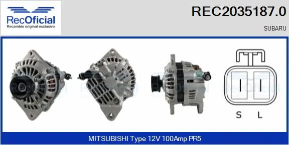 Alternateur RECOFICIAL REC2035187.0