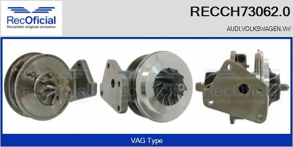 Groupe carter, turbocompresseur RECOFICIAL RECCH73062.0