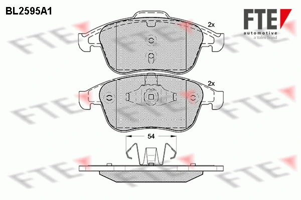 Kit de plaquettes de frein, frein à disque FTE 9010846