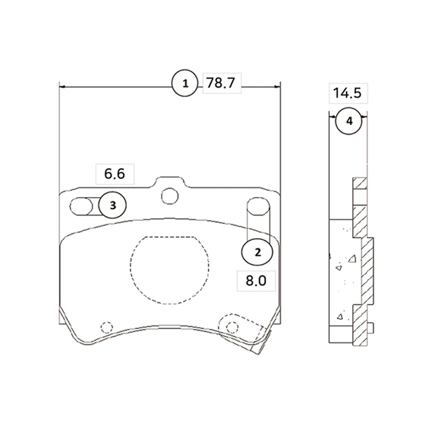 Kit de plaquettes de frein, frein à disque CTR GK0508