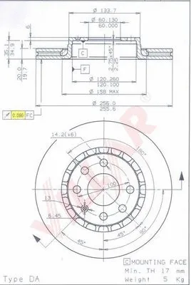 Disque de frein VILLAR 628.0480