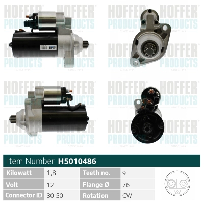 Démarreur HOFFER H5010486