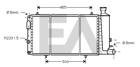 Radiateur, refroidissement du moteur EACLIMA 31R10045