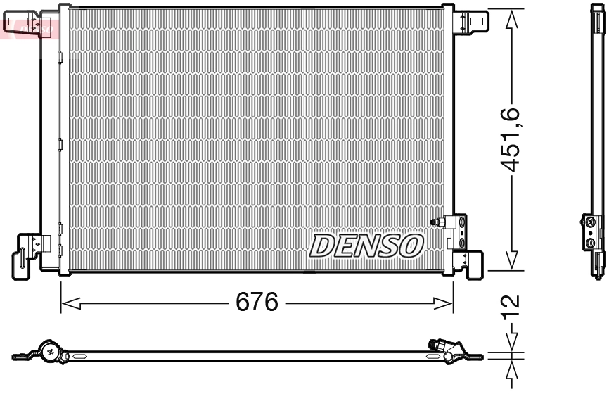 Condenseur, climatisation DENSO DCN02008