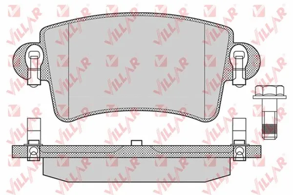 Kit de plaquettes de frein, frein à disque VILLAR 626.0791