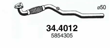 Tuyau d'échappement ASSO 34.4012