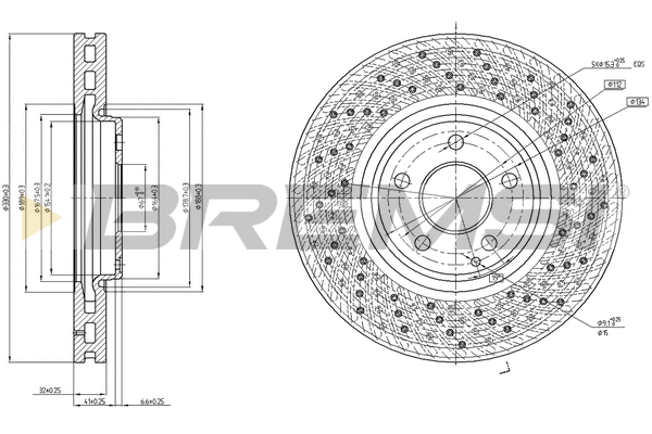 Disque de frein BREMSI CD7981VLS