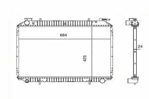 Radiateur, refroidissement du moteur ORDONEZ 2060278