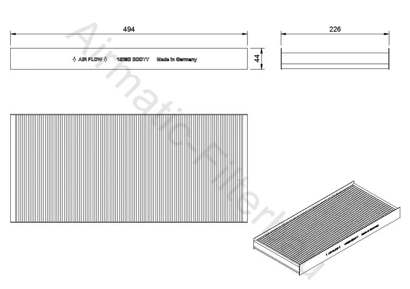 Filtre, air de l'habitacle AIRMATIC Filterbau IF1529B