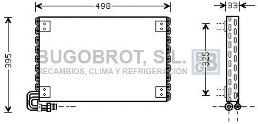 Condenseur, climatisation BUGOBROT 62-DN5227
