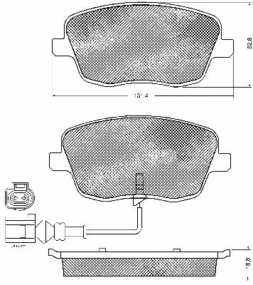 Kit de plaquettes de frein, frein à disque BSF 10729