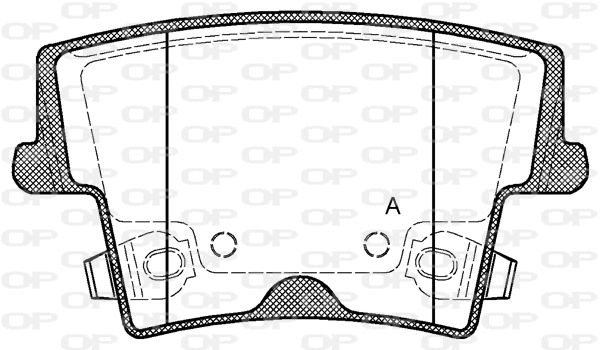 Kit de plaquettes de frein, frein à disque OPEN PARTS BPA1127.08
