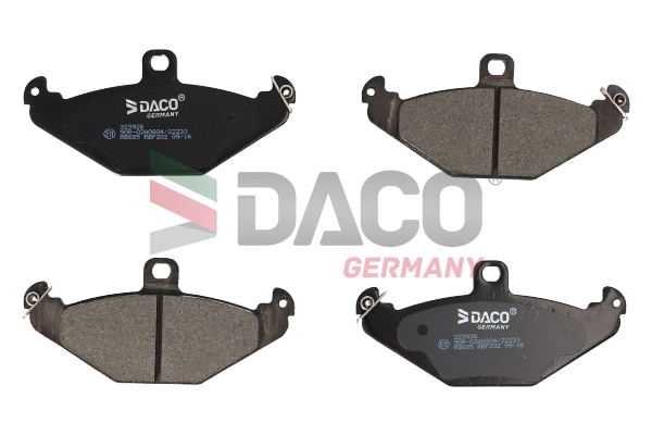 Kit de plaquettes de frein, frein à disque DACO Germany 323926