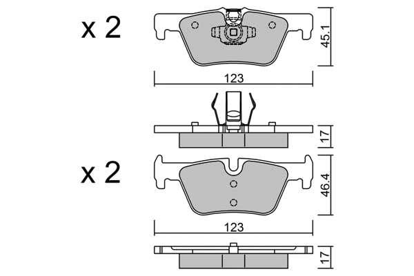 Kit de plaquettes de frein, frein à disque AISIN BPBM-2013