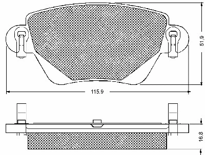 Kit de plaquettes de frein, frein à disque BSF 10581