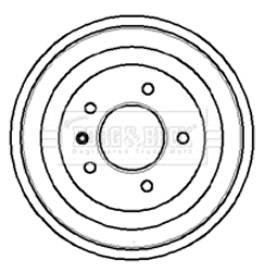 Tambour de frein BORG & BECK BBR7018