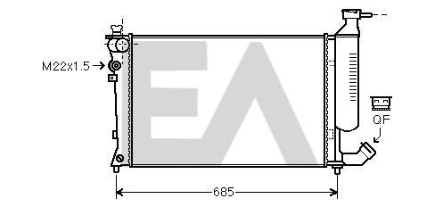 Radiateur, refroidissement du moteur EACLIMA 31R10090