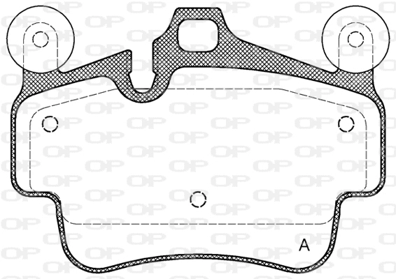 Kit de plaquettes de frein, frein à disque OPEN PARTS BPA0773.20