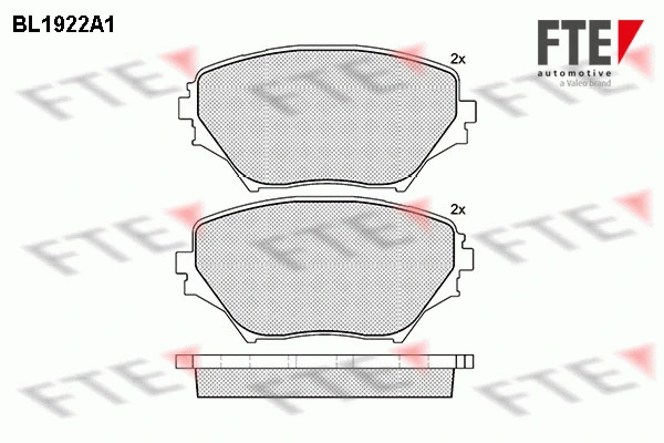 Kit de plaquettes de frein, frein à disque FTE 9010508